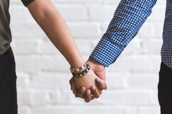 hand in hand, a men with a women. link to for family selection