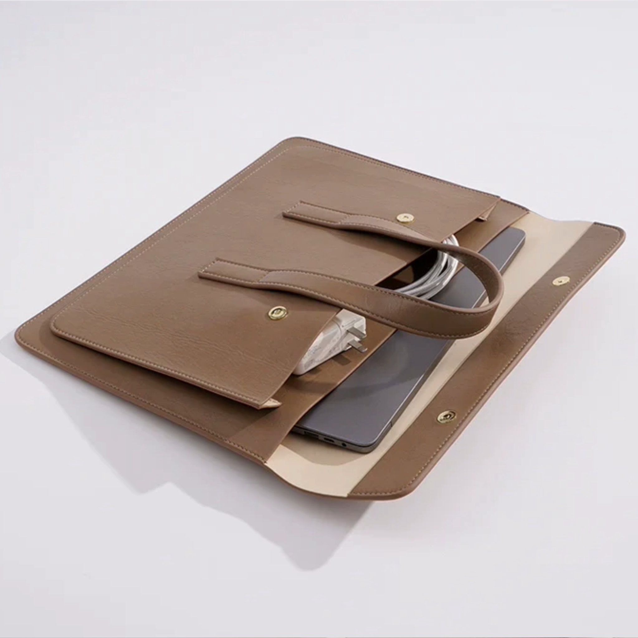 Leather Laptop Tote Sleeve for Men & Women  (13-16 inches)