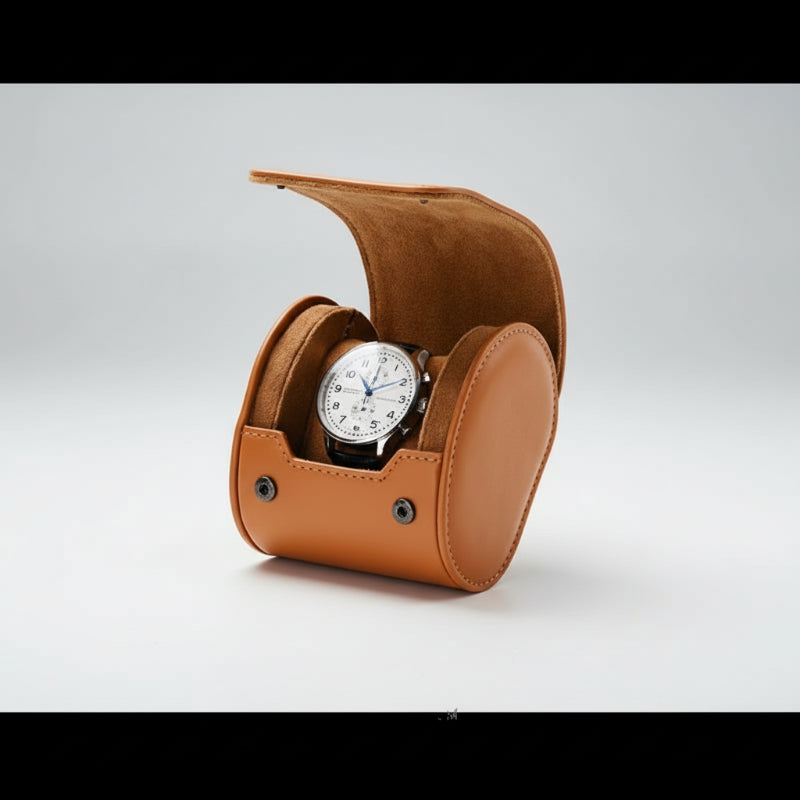 Portable Protective Travel Leather Watch Storage Box
