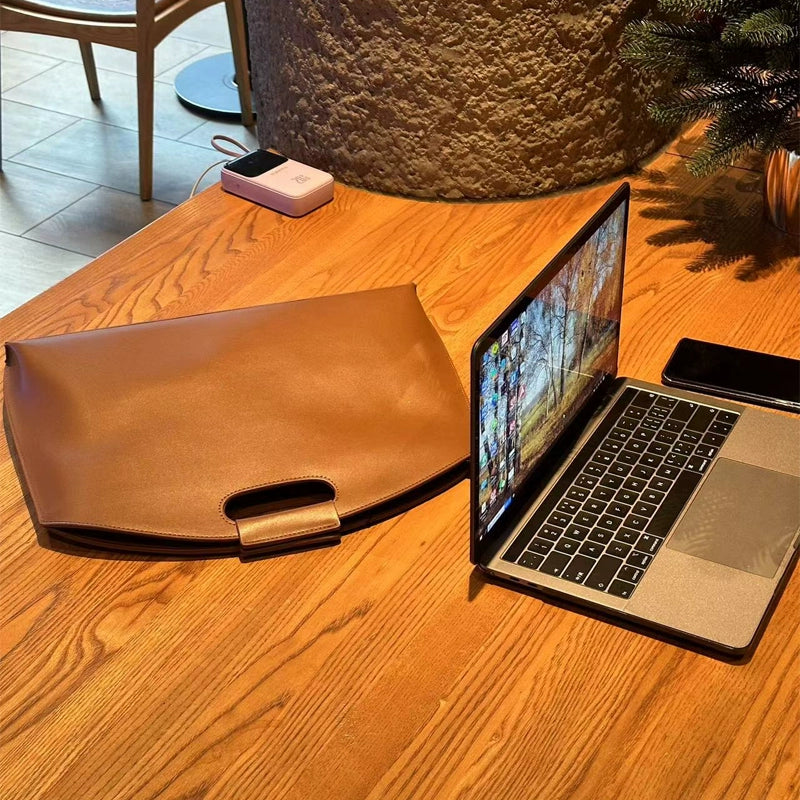 Simple Leather Laptop Tote / Sleeve for Women (13-14 inches)