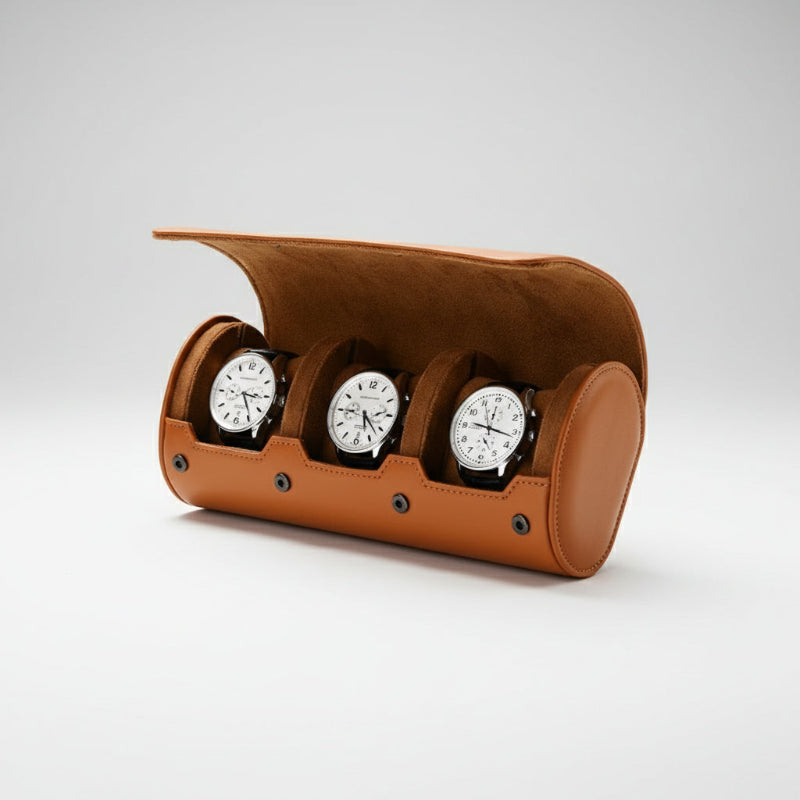 Portable Protective Travel Leather Watch Storage Box