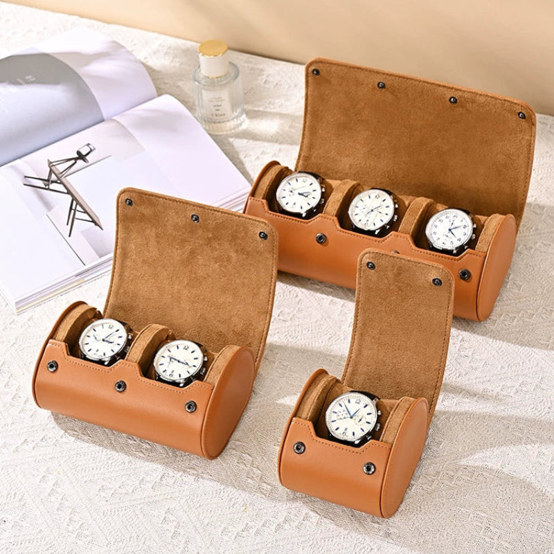 Portable Protective Travel Leather Watch Storage Box