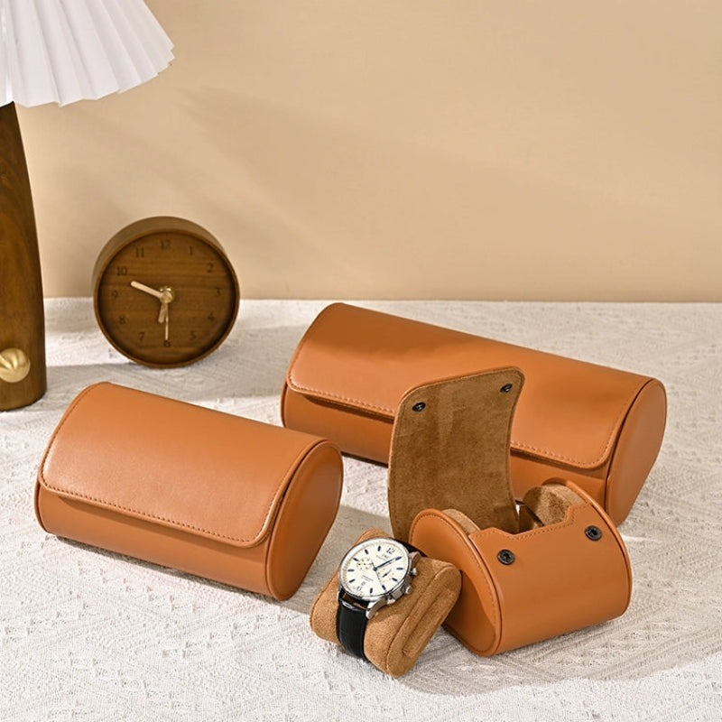 Portable Protective Travel Leather Watch Storage Box