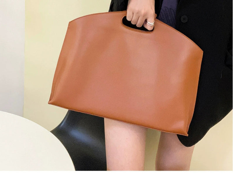 Simple Leather Laptop Tote / Sleeve for Women (13-14 inches)